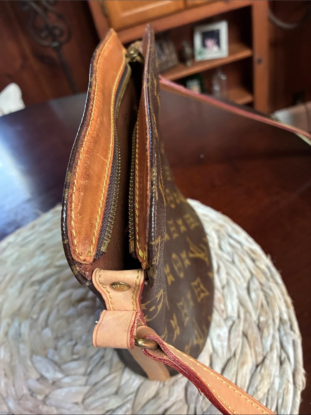 Louis Vuitton Monogram Crossbody in Brown with Tan Strap - Picture 9 of 11